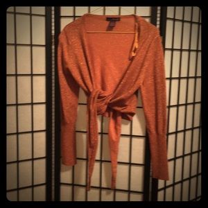 Front tie sparkly sweater!
